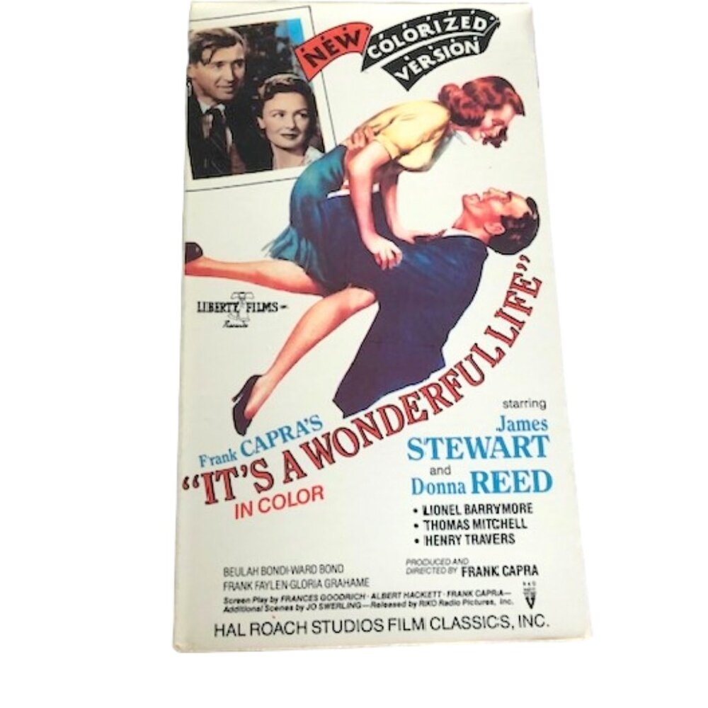 Its a Wonderful Life (VHS) 1989 New Colorized Version Starring James Stewart